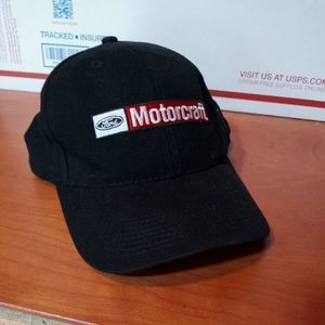 MOTORCRAFT Ford Racing Trucker Hat Cap Black Adjustable